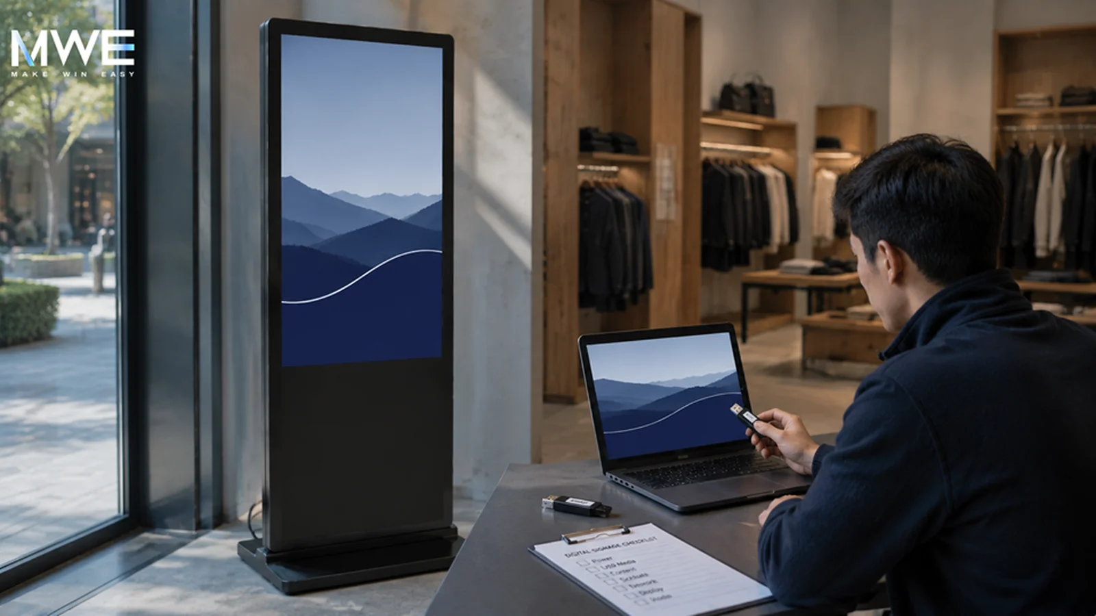USB autoplay troubleshooting steps for a digital signage display