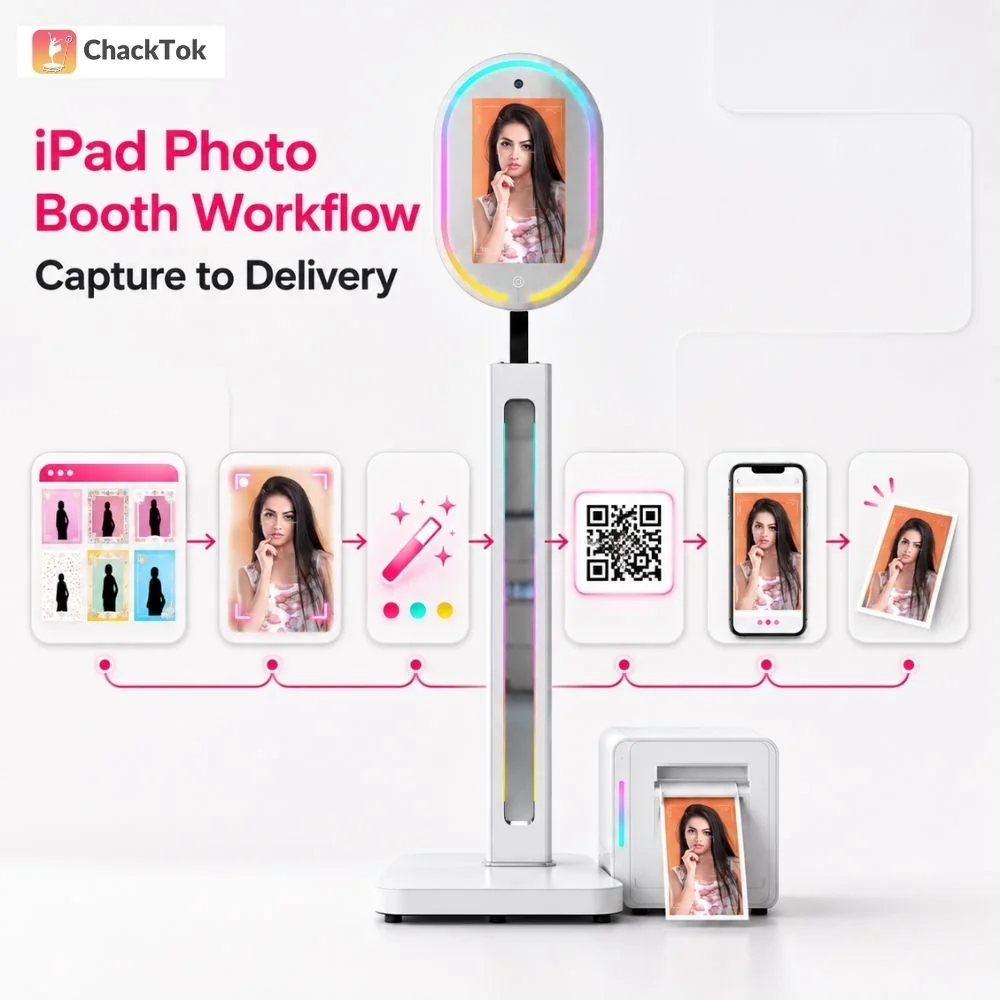 iPad photo booth workflow from capture to delivery