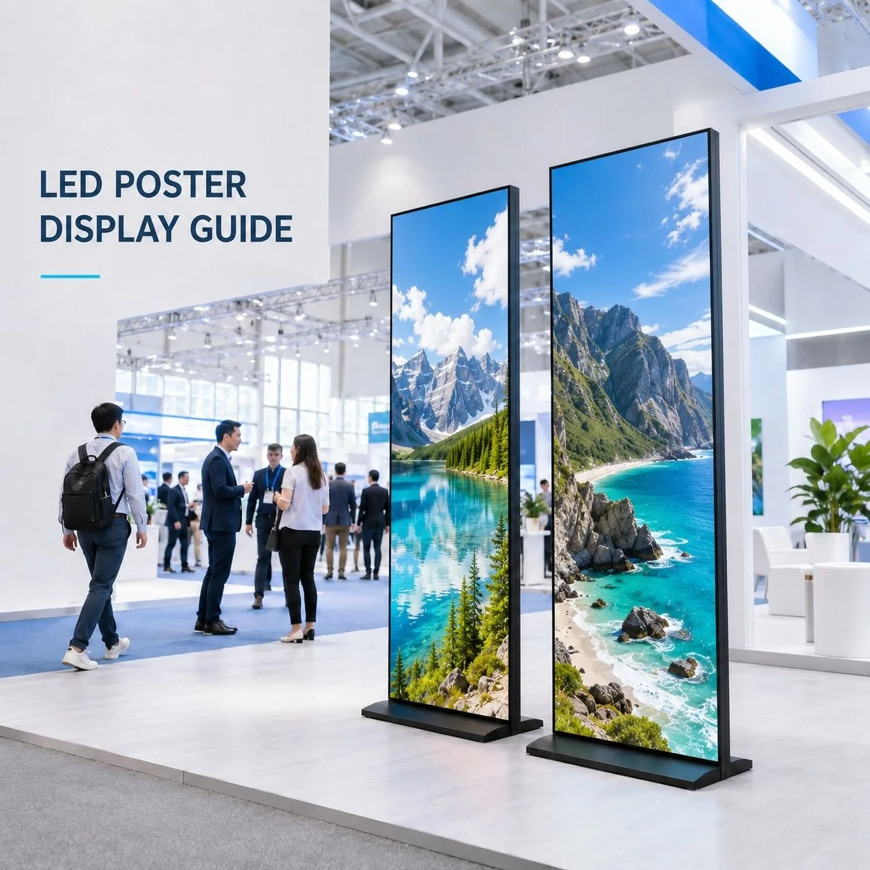 LED poster display for retail and trade show use