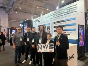 MWE team and outdoor display products at ISE 2026 in Barcelona
